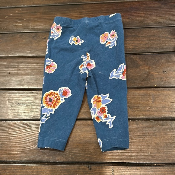 Blue Floral Pants - 6M - Picture 2 of 2